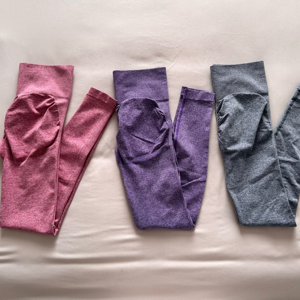 NWOT Butt Scrunch leggings - Pink, Purple, and Blue